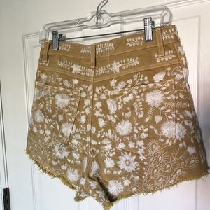 Free People Shorts - Free People High Waist Embroidered Shorts Free People Shorts - Free People High Waist Embroidered Shorts